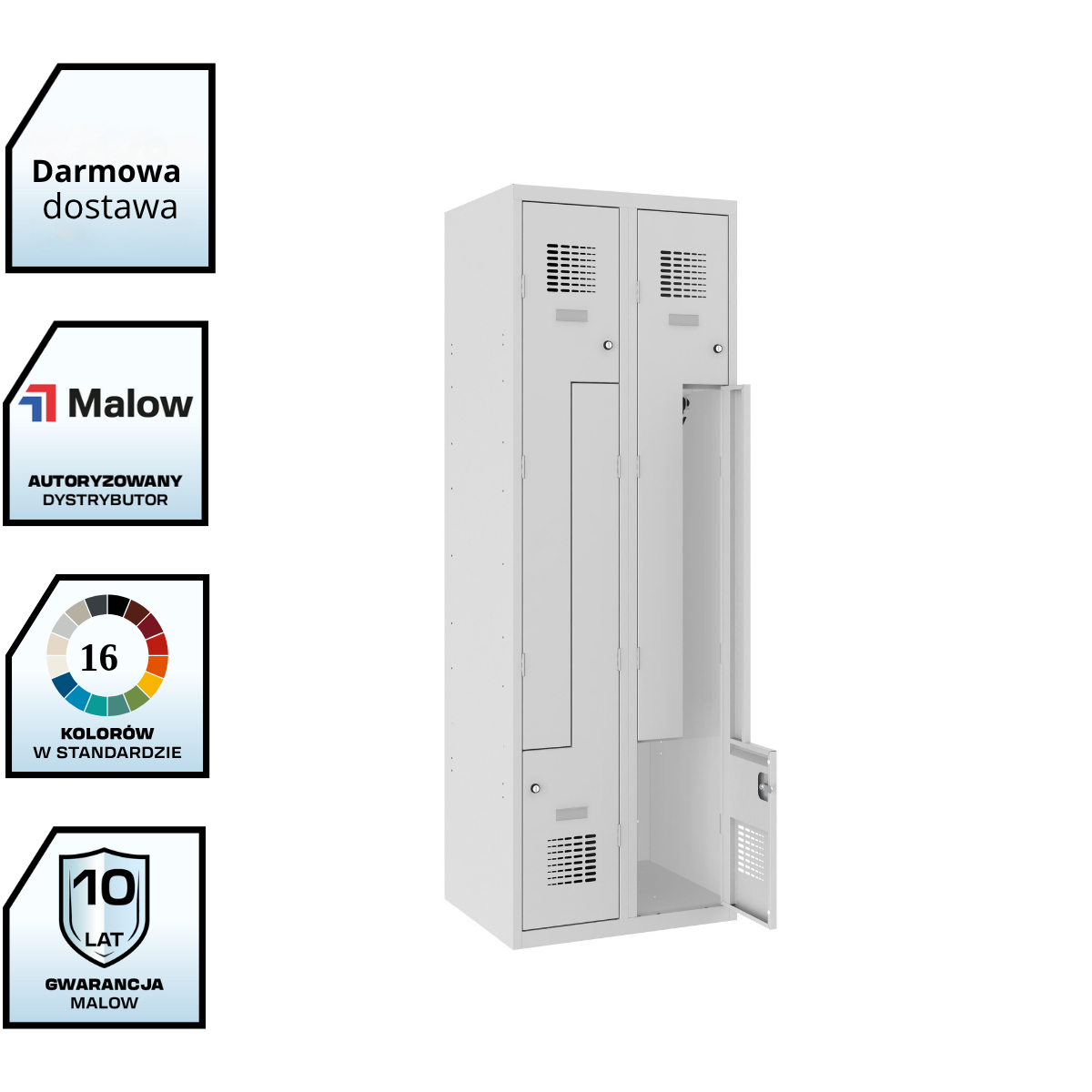 Szafki ubraniowe typu L – przemyślane wyposażenie szatni i pomieszczeń socjalnych