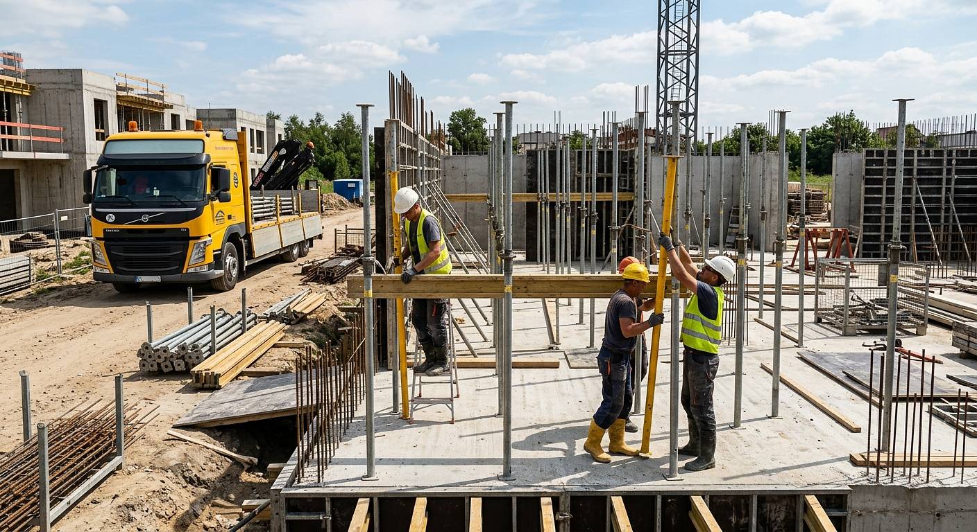 Wynajem szalunków stropowych na budowie – praktyczny wybór i realne oszczędności