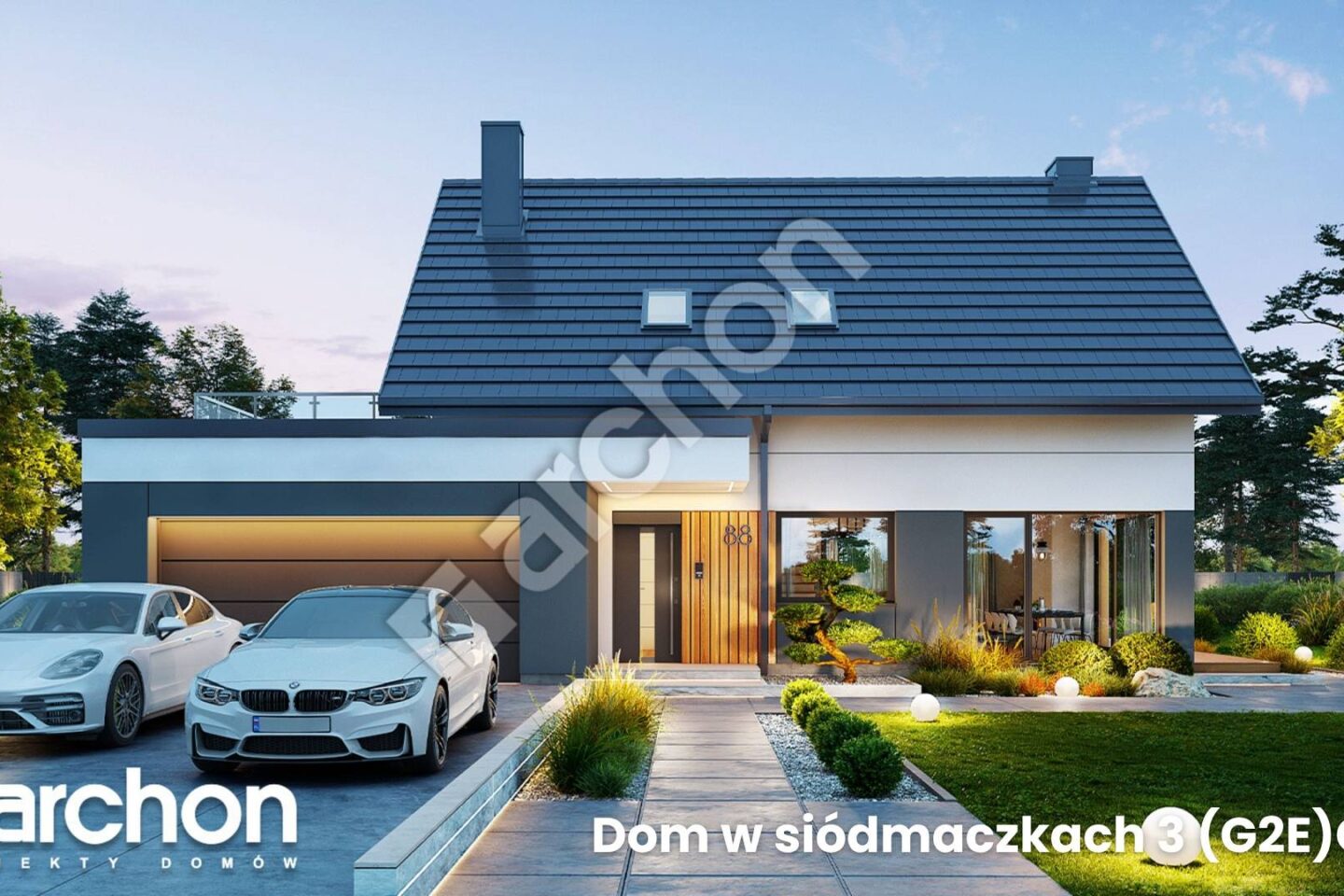 Nowoczesny dom z dużym garażem i dodatkowym pokojem na parterze – poznaj Dom w siódmaczkach 3 (G2E) OZE